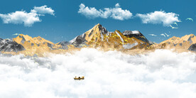 晶瓷画抽象画山水风景画