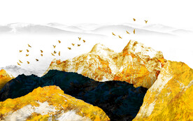 晶瓷画抽象画山水风景画