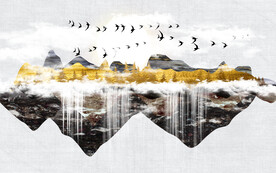 晶瓷画抽象画山水风景画