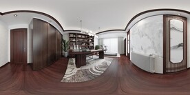 中式书房全景效果图