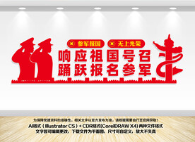 征兵标语文化墙
