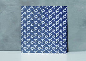 简约蓝色羽毛花纹