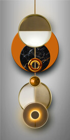 晶瓷画抽象画圆形光影画