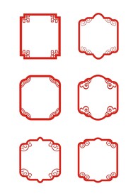 6款古代传统花纹边框