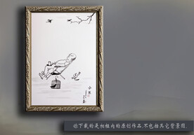 水墨漫画人物画