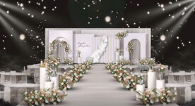 白色系婚礼仪式区