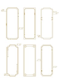 中国风金色祥云边框