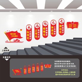 党建楼梯文化墙