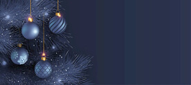 优雅蓝色圣诞节横幅