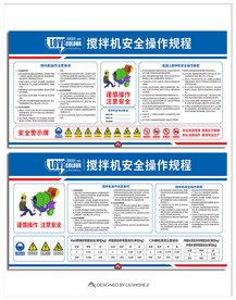 搅拌机安全操作规程展板