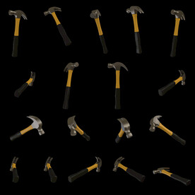 不同角度的锤子免抠