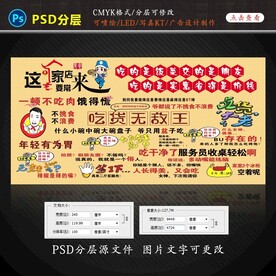 吃货美食展板设计图