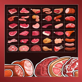 矢量肉类食品系列