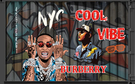 潮流嘻哈背景墙