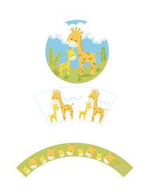 卡通长颈鹿陶瓷儿童餐具