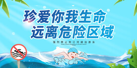 预防溺水 安全知识 宣传展板 