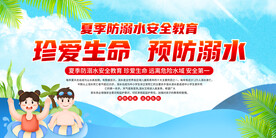 预防溺水 安全知识 宣传展板 