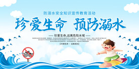 预防溺水 安全知识 宣传展板 