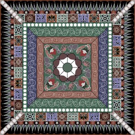 敦煌壁画403窟莲花缠枝藻井