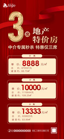 地产特价房海报