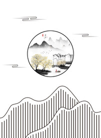 高清分层透明底推拉门打印图