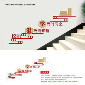 学校楼梯 文化墙