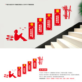 学校楼梯 文化墙