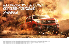 皮卡平面广告主视觉沙漠风暴