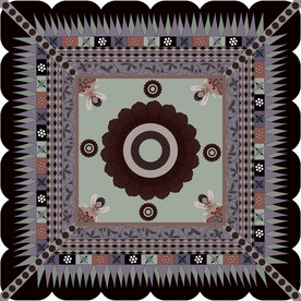 敦煌壁画379窟莲花化生纹藻井