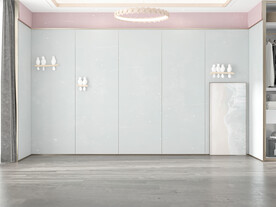 现代极简客厅软装背景墙