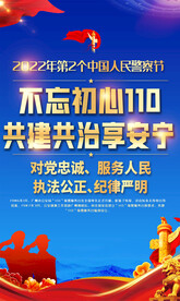 中国人民警察节宣传海报