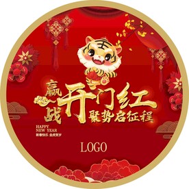 2022虎年开门红地贴