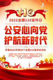 全国110宣传日海报