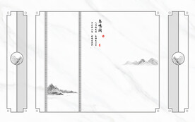 晶瓷画大理石电视背景墙