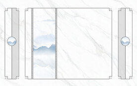 晶瓷画大理石电视背景墙