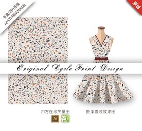 矢量简约抽象几何无缝图案