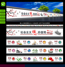 核心价值观围挡