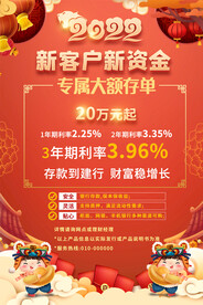 银行存款宣传海报