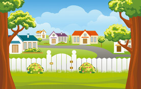 可爱卡通背景墙