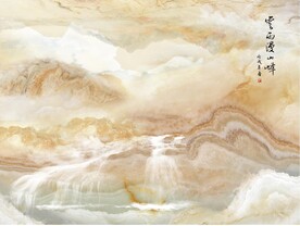 晶瓷画抽象画山水风景大理石纹理