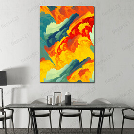 高清水彩油画彩色装饰画