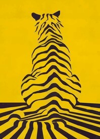 背面虎可爱抽象矢量动物海报素材