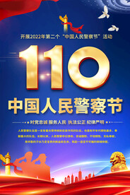 中国警察节海报