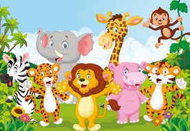 动物园工装背景墙