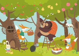 可爱卡通动物园图片