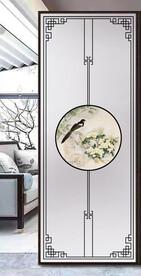 高清分层透明底屏风玻璃打印图