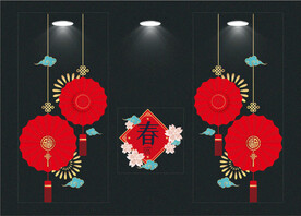 新年玻璃贴 窗贴