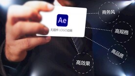 商务人士手持名片LOGO动画