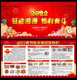 2022年虎年新春春节宣传栏