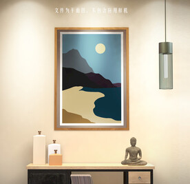 抽象意境山挂画